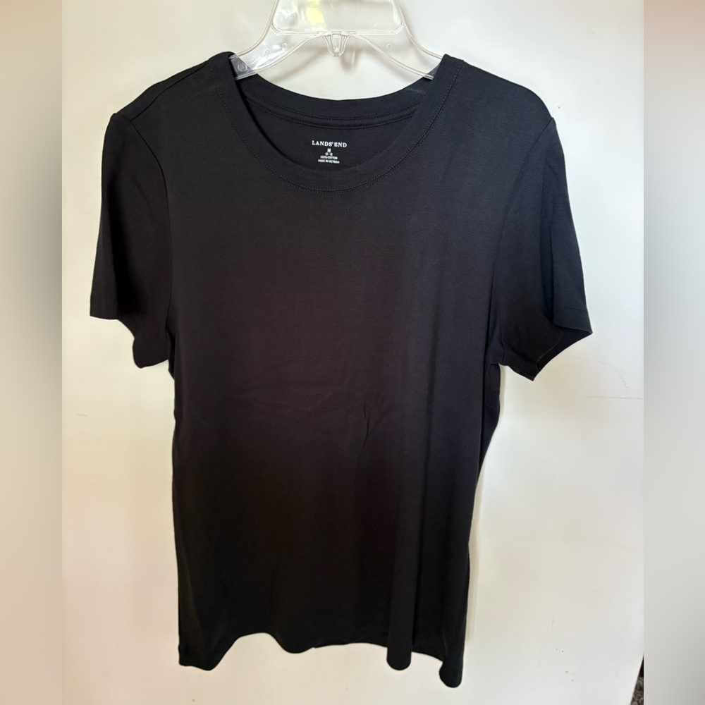 Lands' End Classic Black Cotton Tee